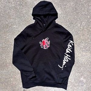 Hu0026M | Shirts | Keith Haring Red Dog Art Hm Double Sided Hoodie Sweatshirt  Size Large Rare | Poshmark